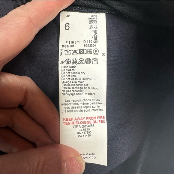 NWT Junior Jean Paul Gaultier Blue Metallic Embellished Top 6A - Picture 9 of 13